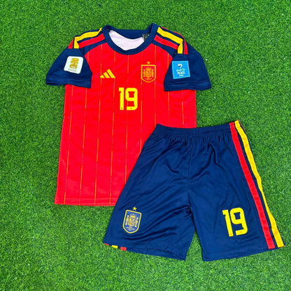 Spain World Cup 2026 Lamine Yamal Kids Football Jersey