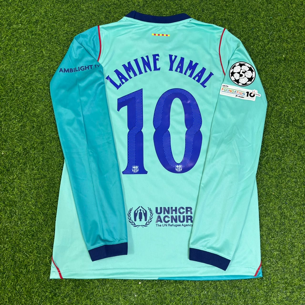 Lamine Yamal #10 Barcelona Long Sleeve Football Jersey