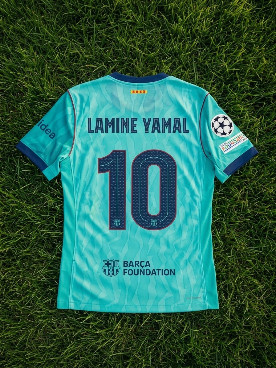 Lamine Yamal #10 Barcelona 2026-2027 Third Champions League Patch Football Jersey