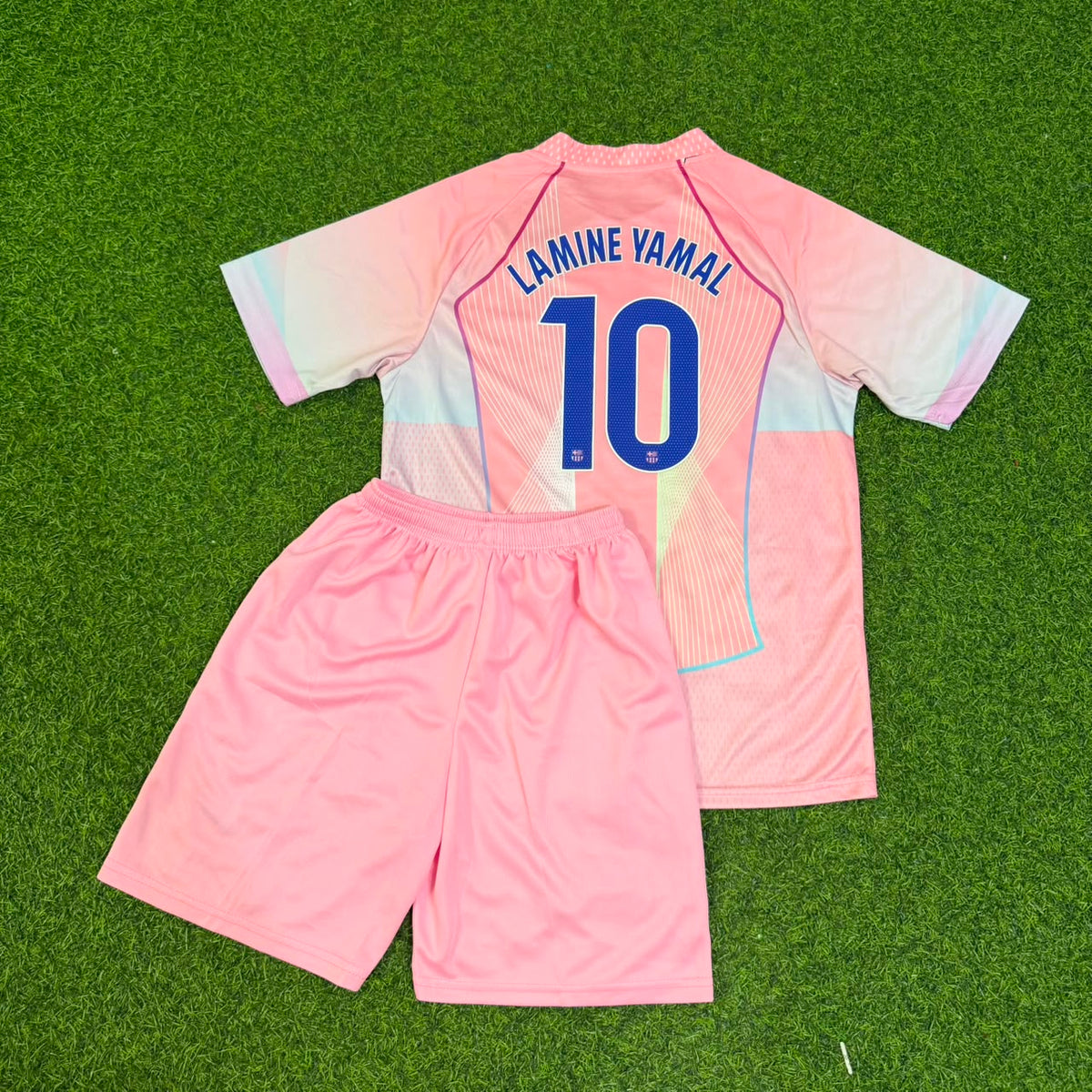 Lamine Yamal Barcelona Home Pink 2026 Kids Football Jersey