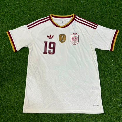 Spain World Cup 2026 Lamine Yamal #19 Two Star Champions Away Jersey Trikot Maillot