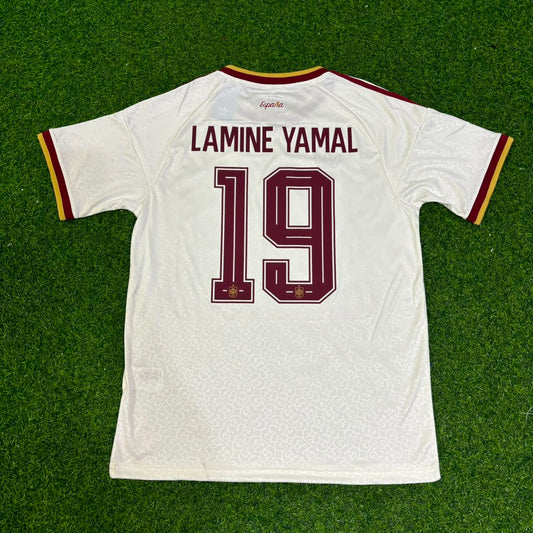 Spain World Cup 2026 Lamine Yamal #19 Two Star Champions Away Jersey Trikot Maillot