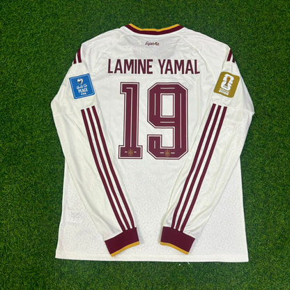 Spain World Cup 2026 Lamine Yamal #19 Away Long Sleeve Football Jersey