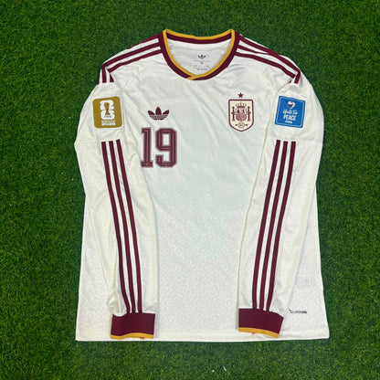 Spain World Cup 2026 Lamine Yamal #19 Away Long Sleeve Football Jersey