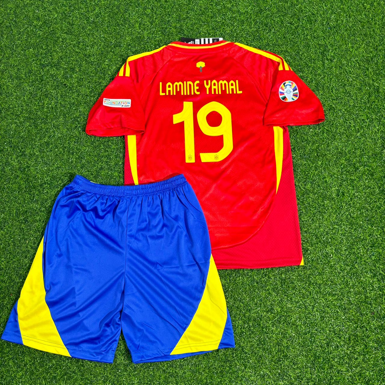 Spain EURO 2024 Lamine Yamal Final Kids Football Jersey