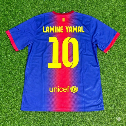 Lamine Yamal Barcelona Retro Home Football Jersey Kit Edition 2