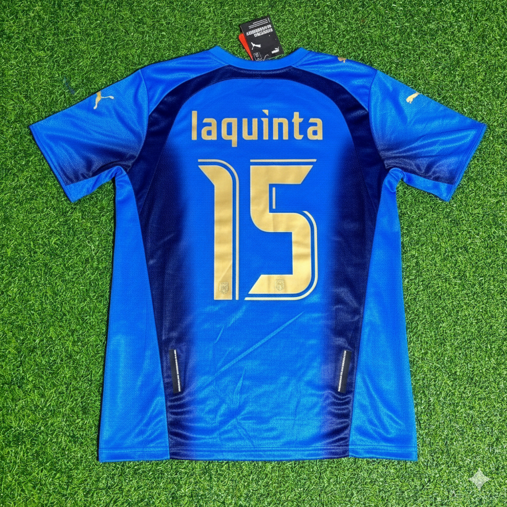 Italy World Cup 2006 Vincenzo Laquinta 15 - Final Retro Football Jersey