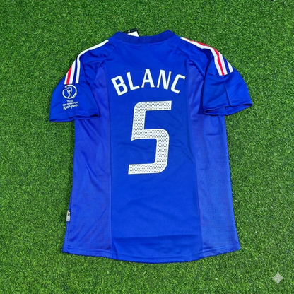 France World Cup 2002 Laurent Blanc #5 Retro Football Jersey