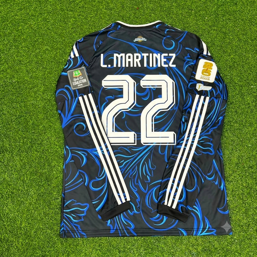Argentina World Cup 2026 Lautaro Martinez Long Sleeve Football Jersey