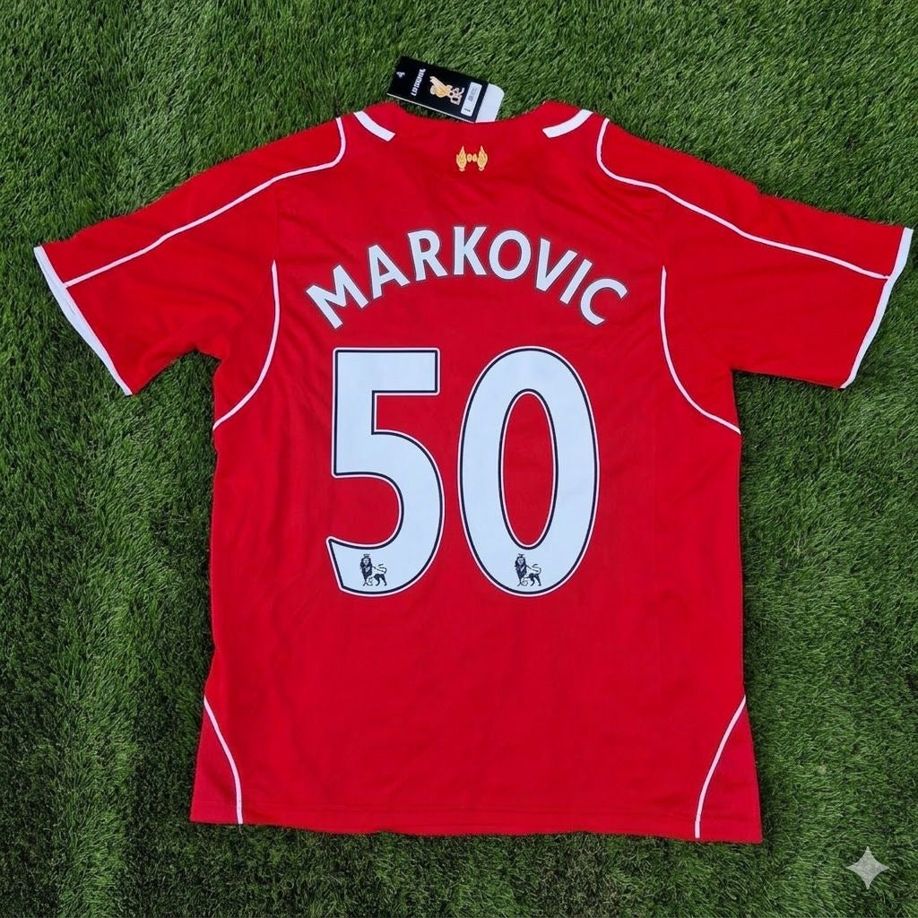 Lazar Marković 50 Liverpool 2014/15 Home Retro Football Jersey Kit