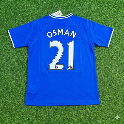 Leon Osman #21 Everton Fc Blue Retro Football Jersey Kit