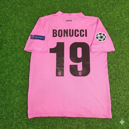 Leonardo Bonucci Juventus Pink 2012 2013 Season Retro Football Jersey