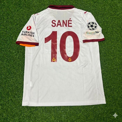 Leroy Sane #10 Galatasaray 2025-2026 Away Champions League Football Jersey