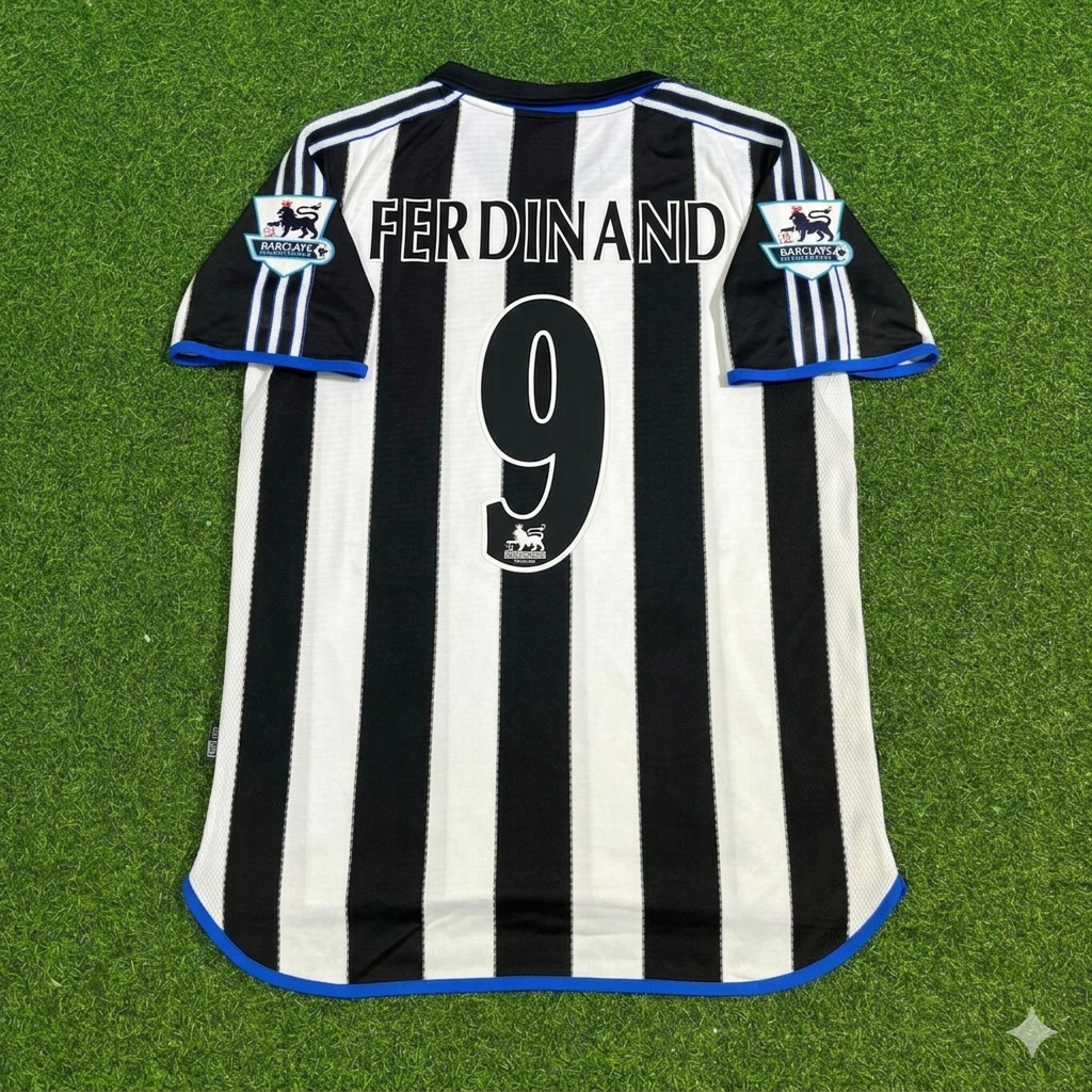 Les Ferdinand #9 Newcastle United Retro Football Jersey Kit