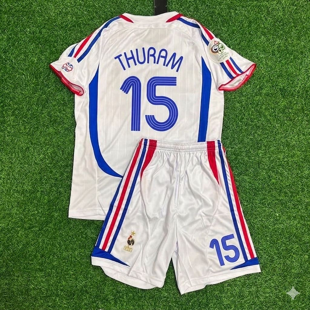 France World Cup 2006 Lilian Thuram #15 Retro Kids Kit