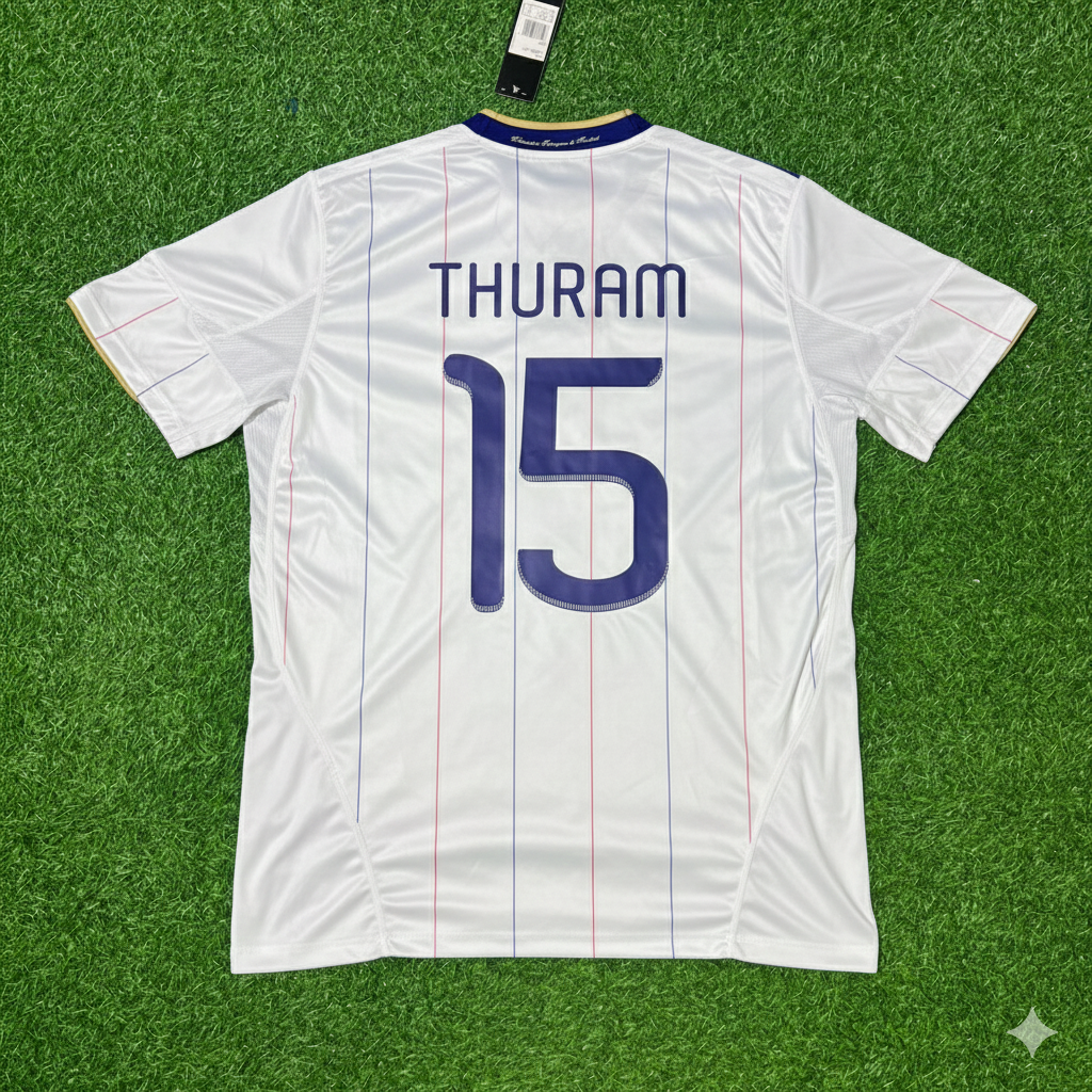 France EURO 2004 Lilian Thuram Retro Football Jersey Kit