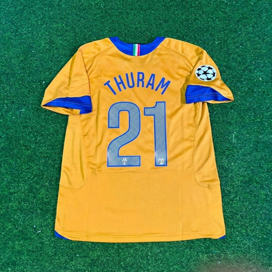 Lilian Thuram #21 Juventus 2005-2006 Yellow Third Retro Football Jersey Paradise Edition
