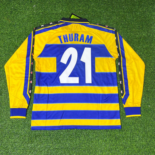 Lilian Thuram Parma 1999/2000 Retro Long Sleeve Football Jersey Collection