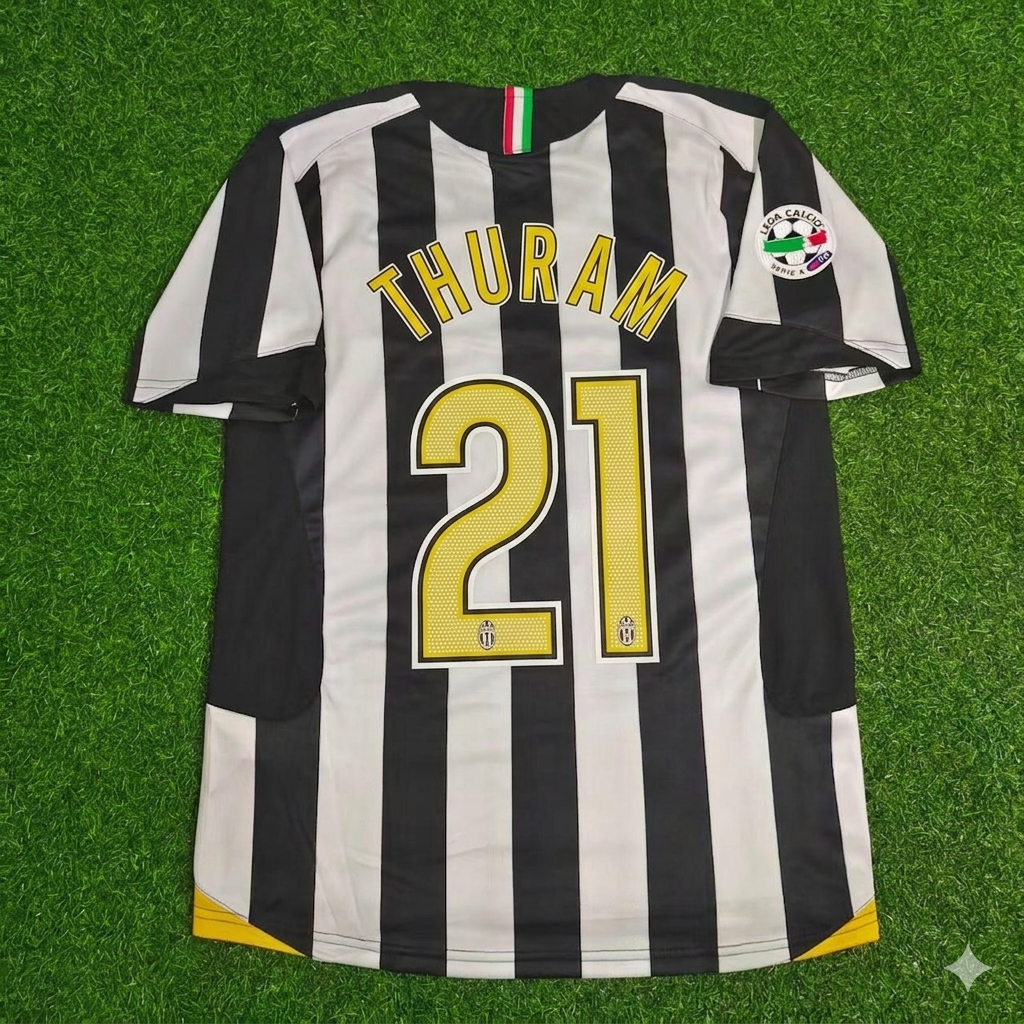 Lilian Thuram Juventus 2005-2006 Retro Football Jersey Kit