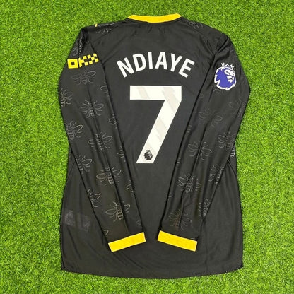Iliman Ndiaye #7 Manchester City 2026-2027 Away Black Long Sleeve Football Jersey