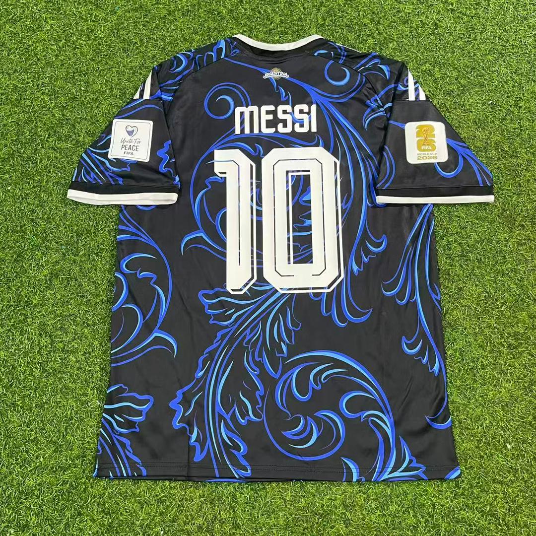 Argentina World Cup 2026 Lionel Messi #10 Golden Patch Football Jersey Kit