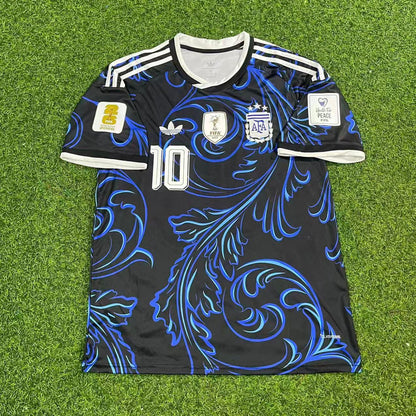 Argentina World Cup 2026 Lionel Messi #10 Golden Patch Football Jersey Kit