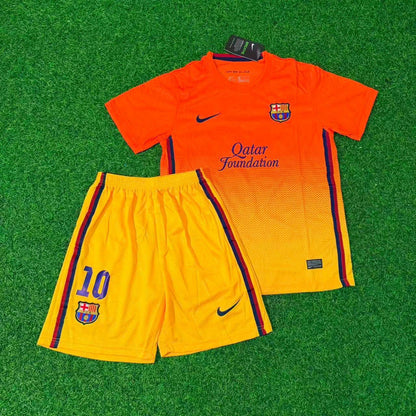 Lionel Messi 10 Barcelona 2012/2013 Orange Retro Kids Football Jersey Collection