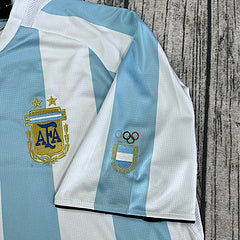 Lionel Messi 2008 Retro Argentina Olympics Football Jersey Kit