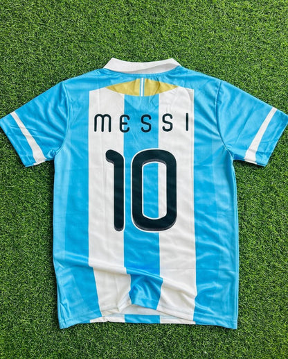Lionel Messi 2010 Argentina Retro Football Jersey Kit