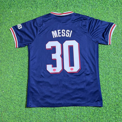 Lionel Messi #30 PSG 2021/2022 Season Home Blue  Football Jersey Trikot Maillot