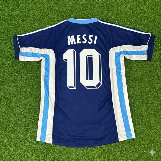 Lionel Messi #10 Argentina Blue Retro Football Jersey Kit