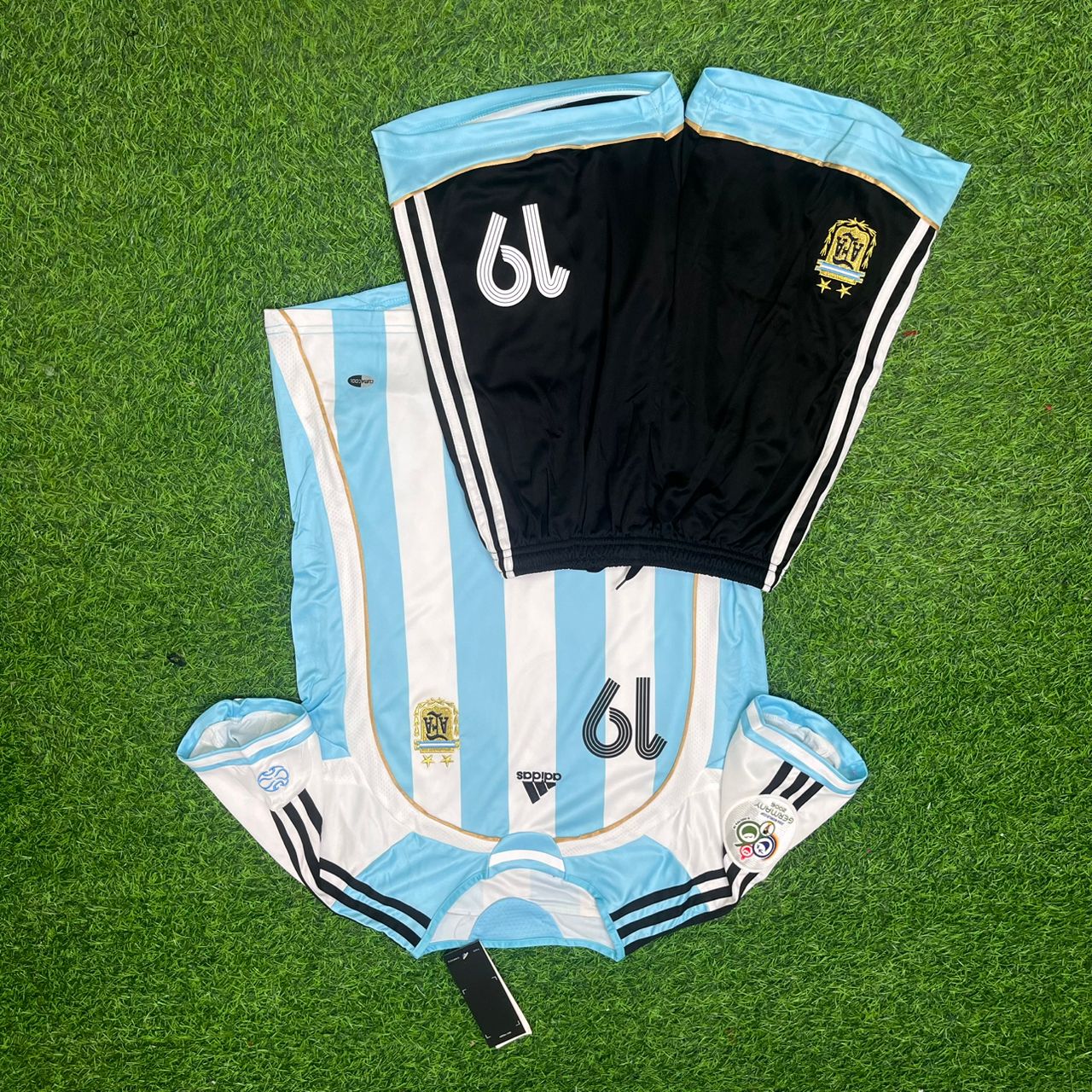 Argentina World Cup 2006 Lionel Messi Kids Retro Football Jersey