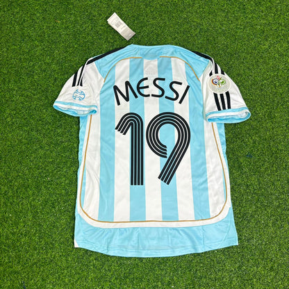 Argentina World Cup 2006 Lionel Messi Kids Retro Football Jersey