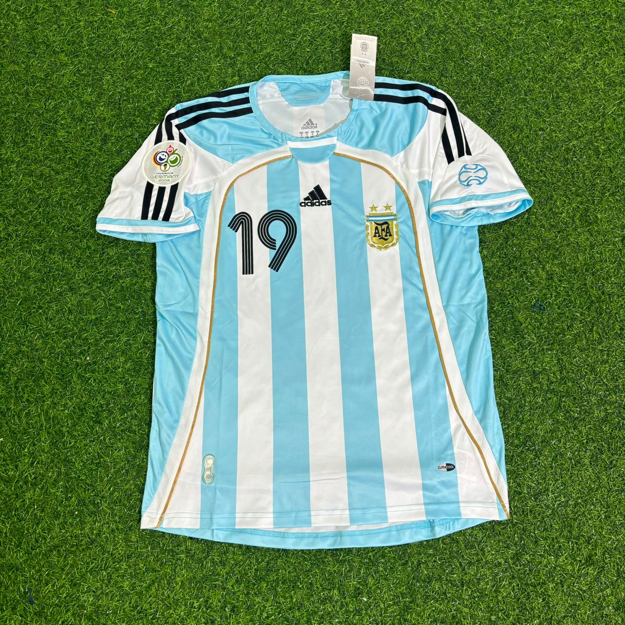Argentina World Cup 2006 Lionel Messi Kids Retro Football Jersey
