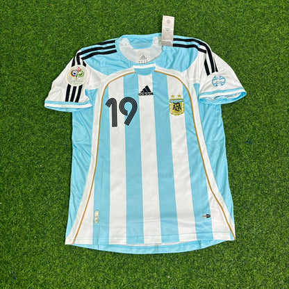 Argentina World Cup 2006 Lionel Messi Kids Retro Football Jersey
