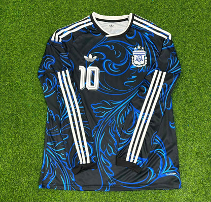 Diego Armando Maradona #10 Argentina Retro Away Long Sleeve Football Jersey Kit