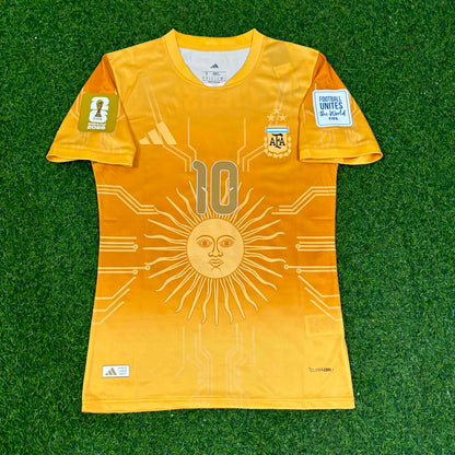 Lionel Messi Argentina 2026 World Cup Golden Special Edition Football Jersey