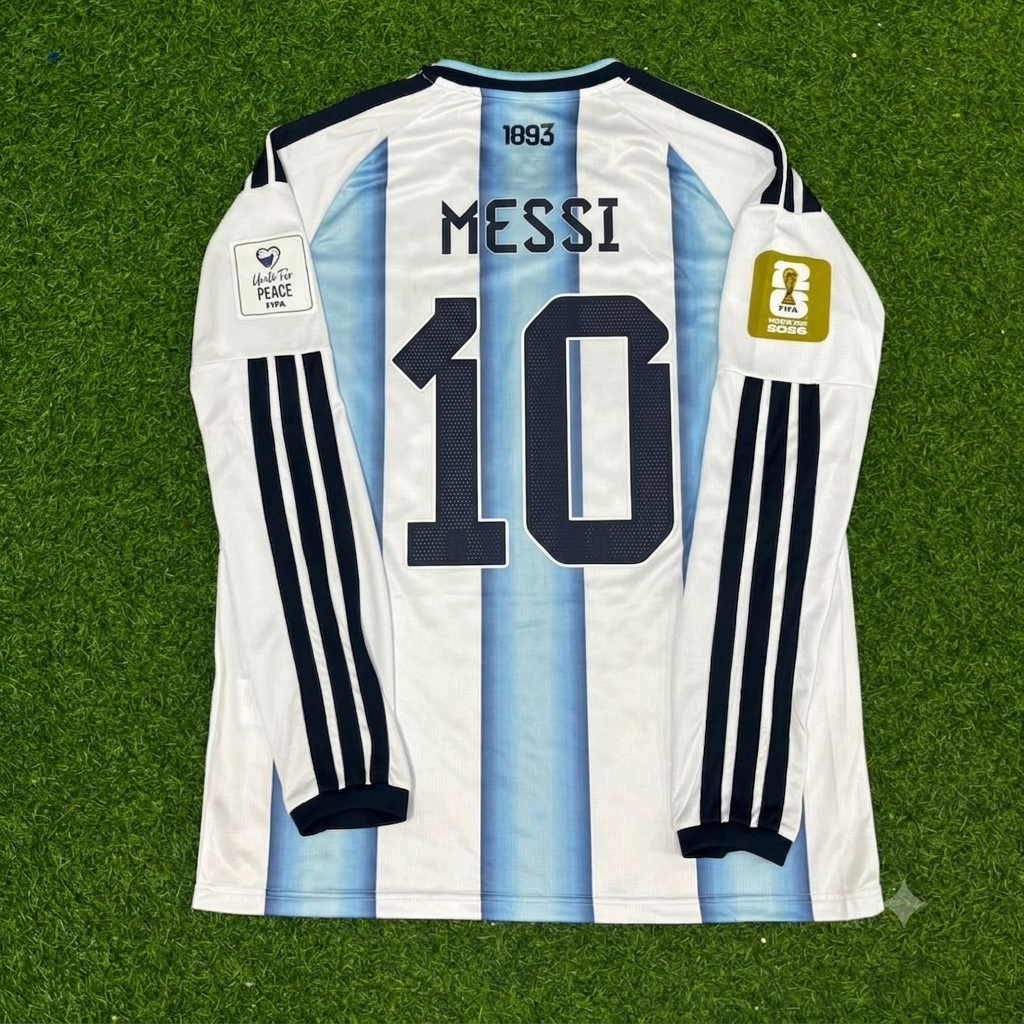 MESSI 長袖 ユニフォーム 背番号10 Lionel Messi #10 Argentina 2026 World Cup Long Sleeve Football