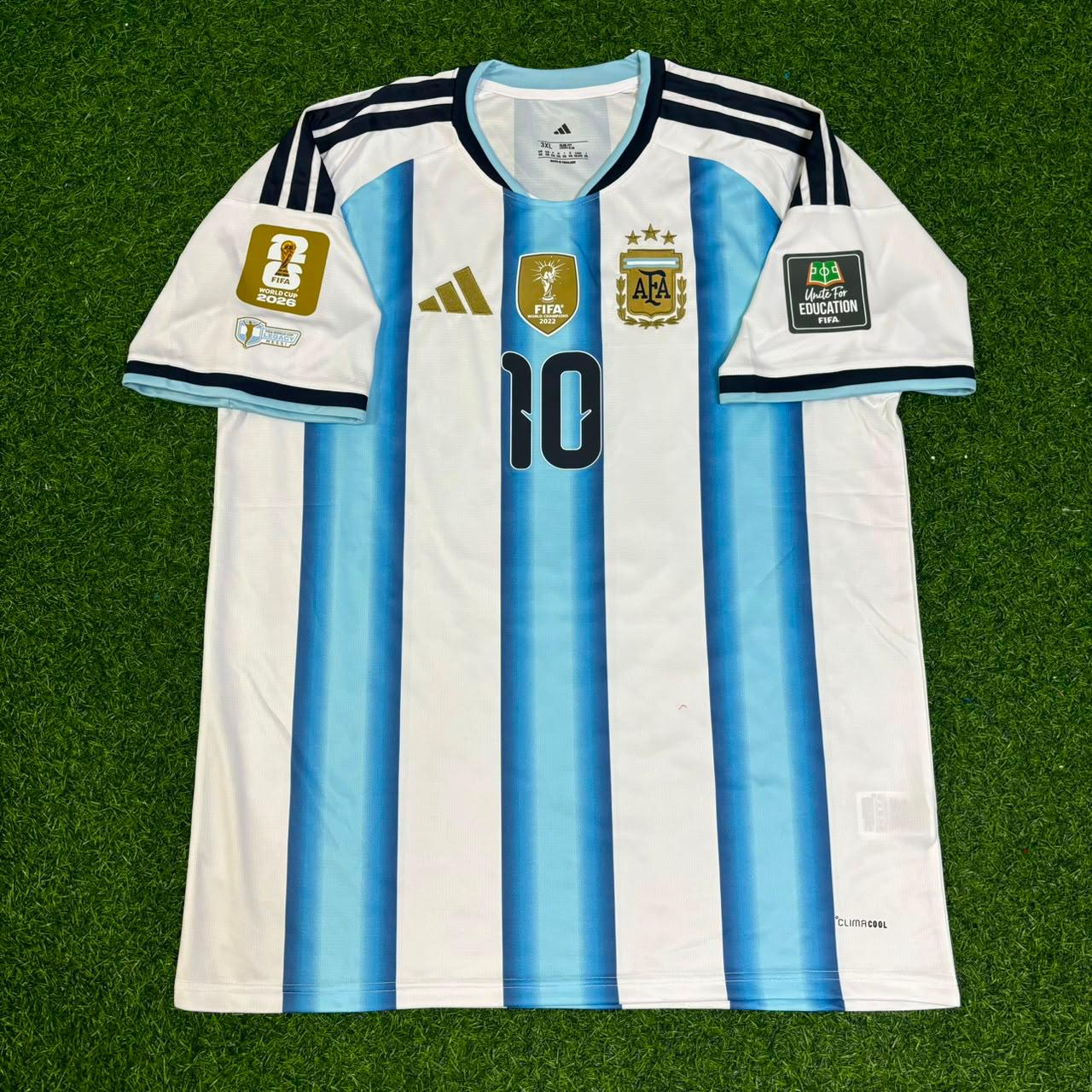 Argentina World Cup 2026 Lionel Messi Home Legacy Patch Football Jersey