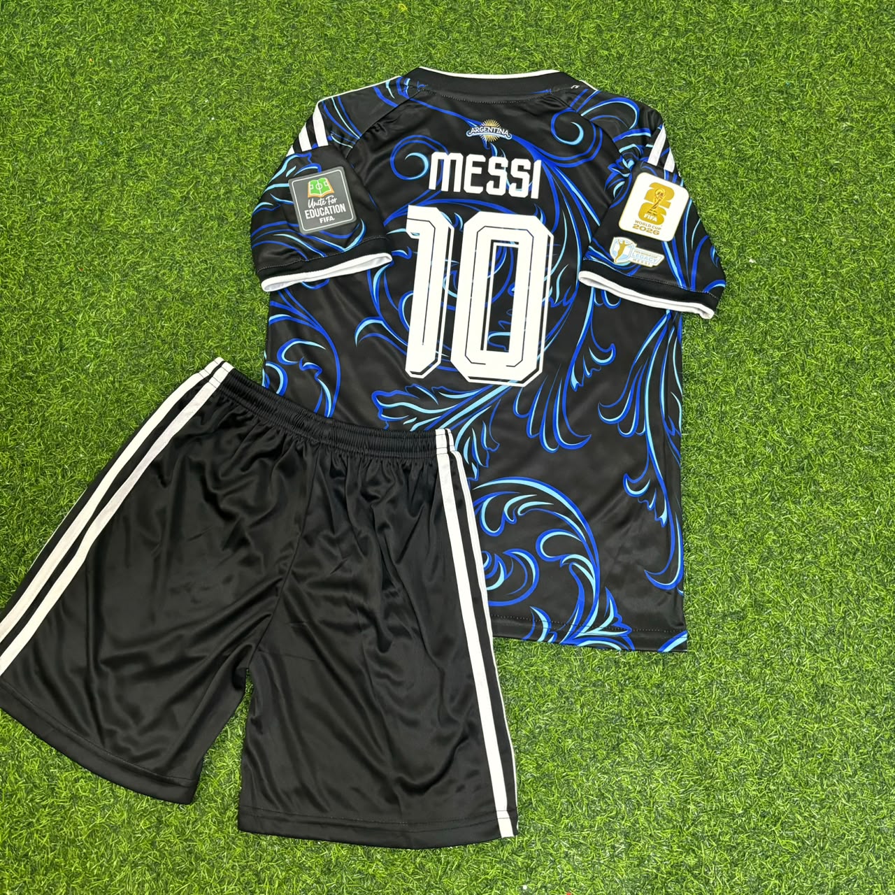 Argentina World Cup 2026 Lionel Messi Kids Football Jersey