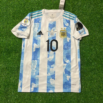 Lionel Messi Argentina Copa America 2021 Football Jersey Kit