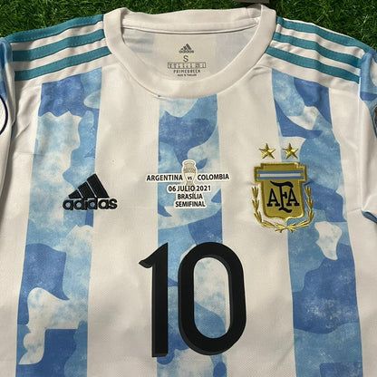Lionel Messi Argentina Copa America 2021 Football Jersey Kit