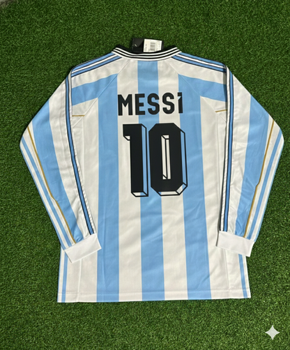 Lionel Messi Argentina Retro Long Sleeve Retro Football Jersey Collection