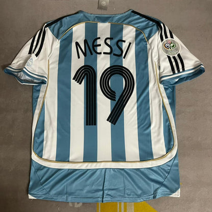 Lionel Messi Argentina Retro Football Jersey Kit