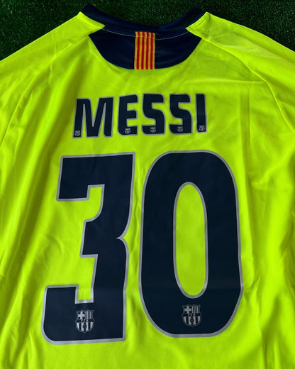 Lionel Messi Barcelona 2005 - 06 Season Retro Long Sleeve Football Jersey Kit