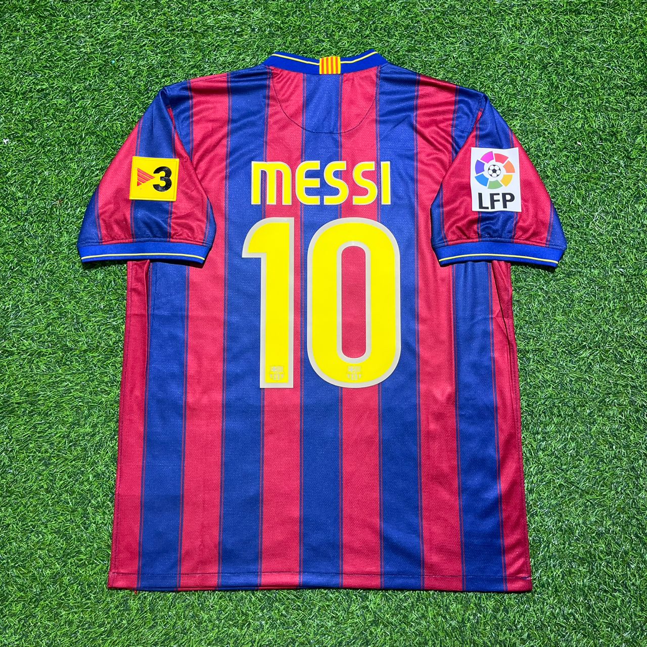 Lionel Messi Barcelona 2009-2010 Home Retro Football Jersey Kit