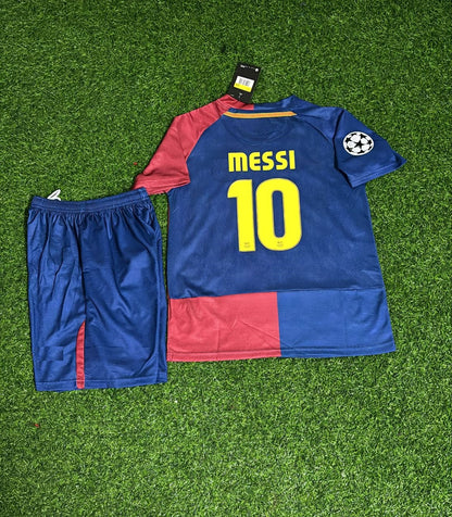 Lionel Messi Barcelona 2009 Champions League Final Retro Kids Football Jersey Collection