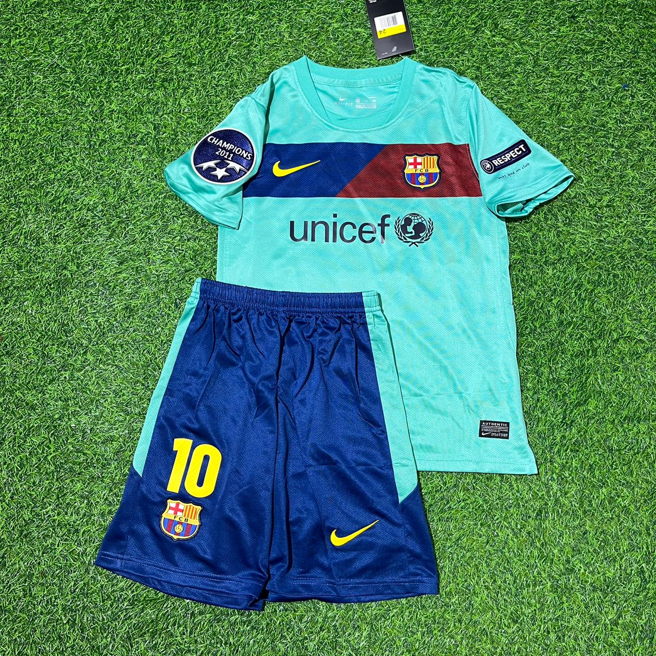 Lionel Messi Barcelona 2011/12 Blue Red Home Retro Kids Football Jersey Collection