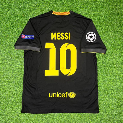 Barcelona Lionel Messi #10 2013-2014 Black Retro Football Jersey