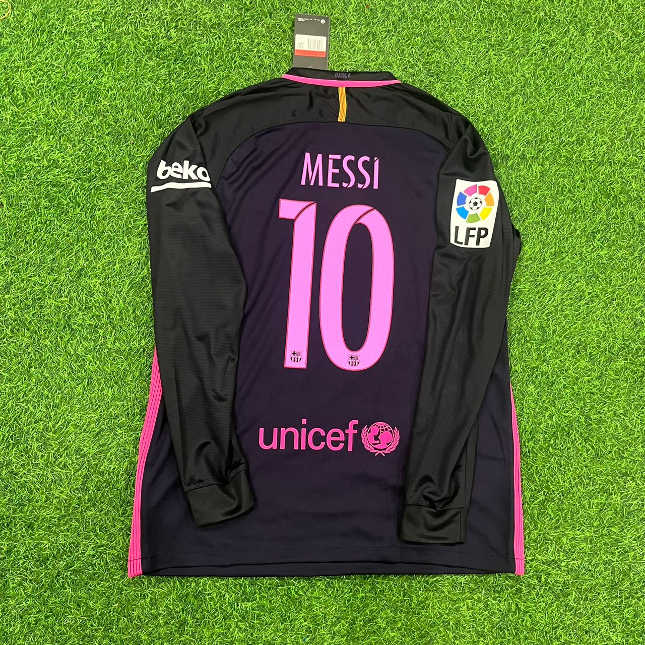 Barcelona Lionel Messi 2014-2015 Retro Long Sleeve Football Jersey